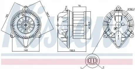Вентилятор салона NISSENS 87403