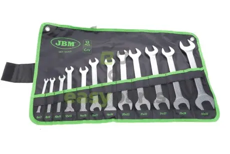 Набір ключів ріжкових 6x7-30x32 мм 12 од. JBM 54149 (фото 1)