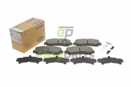 Колодки гальмівні (передні) Nissan Qashqai II/X-Trail/ Renault Koleos II 13- ICER 182181-200