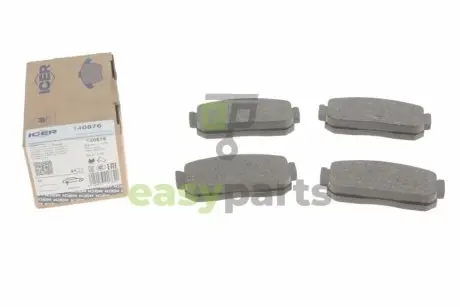 Колодки гальмівні (задні) Nissan Almera II 00-/Primera 90-96/Sunny 90-95/Infiniti G20 90-97 ICER 140876