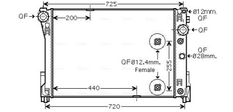 Радіатор, Система охолодження двигуна AVA COOLING MSA2546