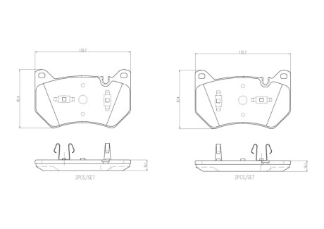 Гальмівні колодки дискові BREMBO P85 181 (фото 1)