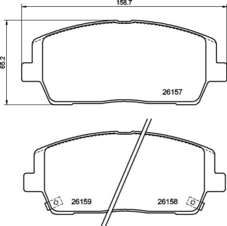 Комплект гальмівних колодок BREMBO P30116