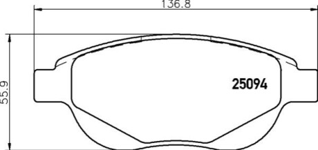 Тормозные колодки дисковые BREMBO P61 137