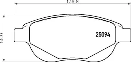 Фото тормозные колодки дисковые BREMBO P61 137 Тормозные колодки дисковые BREMBO P61 137