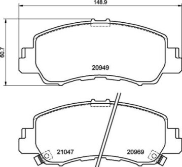 Тормозные колодки дисковые BREMBO P54 061