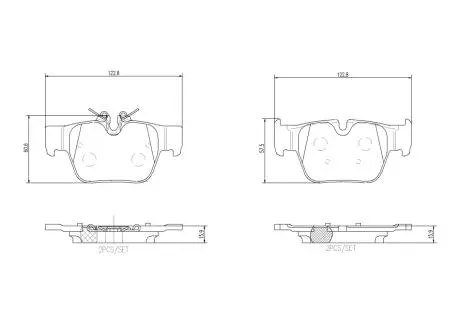 Тормозные колодки дисковые BREMBO P06 117