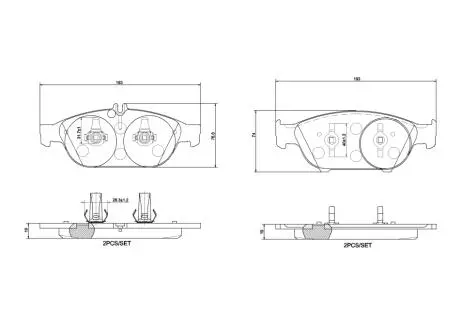 Тормозные колодки дисковые BREMBO P50 106