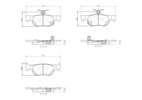 Тормозные колодки дисковые BREMBO P49 064