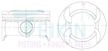 Фото поршні ремонт (+1.050мм) (к-кт на мотор) 1.6L Chevrolet Cruze, Aveo T300, Trax/Tracker, Opel Z16XER TEIKIN 30119100 Поршні ремонт (+1.050мм) (к-кт на мотор) 1.6L Chevrolet Cruze, Aveo T300, Trax/Tracker, Opel Z16XER TEIKIN 30119100
