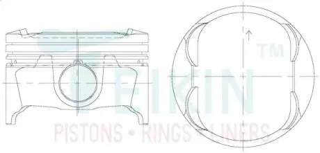 Фото поршні + 0.50 mm (к-кт на мотор) Chevrolet Spark 1.25 TEIKIN 30116050 Поршні + 0.50 mm (к-кт на мотор) Chevrolet Spark 1.25 TEIKIN 30116050