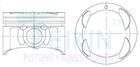 Фото поршні ремонт (+1.00 мм) (к-кт на мотор) Mazda 1.5L (ZL) 323 BJ TEIKIN 42672100 Поршні ремонт (+1.00 мм) (к-кт на мотор) Mazda 1.5L (ZL) 323 BJ TEIKIN 42672100