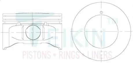 Фото поршні ремонт (+0.50 мм) (к-кт на мотор) Isuzu/Opel Y22XE/Z22XE TEIKIN 39230050 Поршні ремонт (+0.50 мм) (к-кт на мотор) Isuzu/Opel Y22XE/Z22XE TEIKIN 39230050