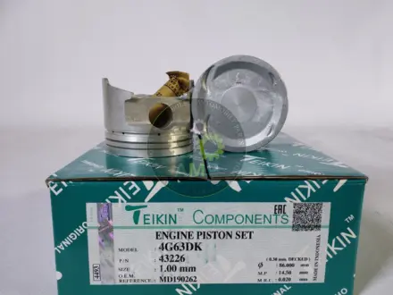 Фото поршні ремонт (+1.00 мм) (к-кт на мотор) Mitsubishi 4G63DK TEIKIN 43226100 Поршні ремонт (+1.00 мм) (к-кт на мотор) Mitsubishi 4G63DK TEIKIN 43226100