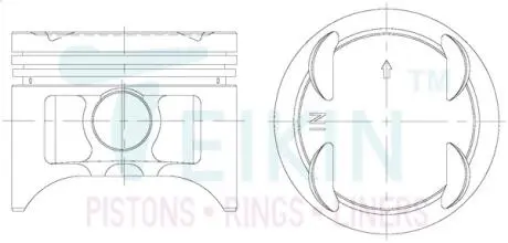 Фото поршні ремонт (+1.00 мм) (к-кт на мотор) HONDA D16A6-II TEIKIN 38173100 Поршні ремонт (+1.00 мм) (к-кт на мотор) HONDA D16A6-II TEIKIN 38173100