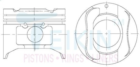 Поршни ремонт +1.00mm(к-кт на мотор) Mazda B6 (16v) TEIKIN 42172100