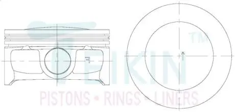 Фото поршні STD (к-кт на мотор) Chrysler EZH 5.7L TEIKIN 31135STD Поршні STD (к-кт на мотор) Chrysler EZH 5.7L TEIKIN 31135STD