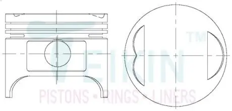 Фото поршні ремонт +1.00 mm(к-кт на мотор) Mazda F8 TEIKIN 42168100 Поршні ремонт +1.00 mm(к-кт на мотор) Mazda F8 TEIKIN 42168100