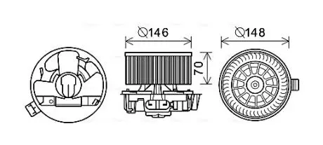Компрессор салона AVA COOLING RT8576