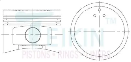 Поршні ремонт (+1.00 мм) (к-кт на мотор) Nissan GA14S TEIKIN 44614100
