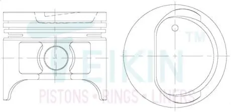 Фото поршні ремонт (+1.00 мм) (к-кт на мотор) Toyota 5K TEIKIN 46107100 Поршні ремонт (+1.00 мм) (к-кт на мотор) Toyota 5K TEIKIN 46107100