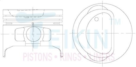 Поршни стандартные (к-кт на мотор) Toyota 2E TEIKIN 46141STD