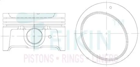 Фото поршні ремонт (+1.00 мм) (к-кт на мотор) Chevrolet Aveo TEIKIN 58117100 Поршні ремонт (+1.00 мм) (к-кт на мотор) Chevrolet Aveo TEIKIN 58117100