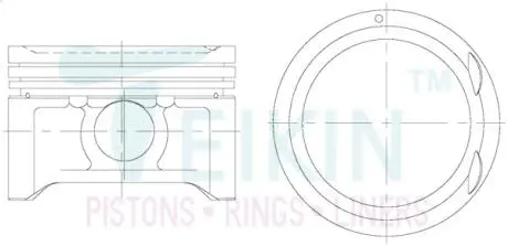 Фото поршні ремонт (+0.50 мм) (к-кт на мотор) Kia Rio DC TEIKIN 52102050 Поршні ремонт (+0.50 мм) (к-кт на мотор) Kia Rio DC TEIKIN 52102050