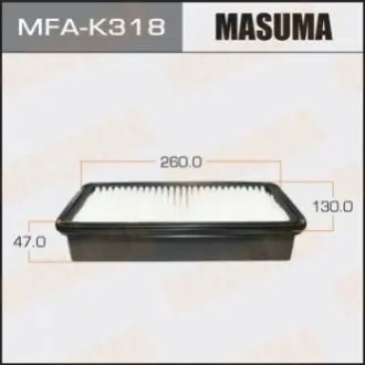 Фото фільтр повітряний KIA RIO/ V1500 05-HYUNDAI ACCENT III (MC) 1.5 CRDi GLS, 1.6 GLS MASUMA MFAK318 Фільтр повітряний KIA RIO/ V1500 05-HYUNDAI ACCENT III (MC) 1.5 CRDi GLS, 1.6 GLS MASUMA MFAK318