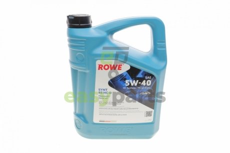 Олива 5W40 HIGHTEC SYNT RS HC-D (5L) (BMW LL-01/MB 229.5/Porsche A40/VW 502 00/505 00) ROWE 20163-0050-99 (фото 1)