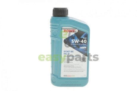 Олива 5W40 HIGHTEC SYNT RS HC-D (1L) (BMW LL-01/MB 229.5/Porsche A40/VW 502 00/505 00) ROWE 20163-0010-99 (фото 1)