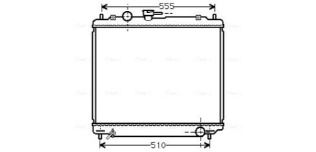 Радиатор, Система охлаждения двигателя AVA COOLING MT2109