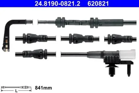 Датчик зносу гальмівних колодок (задніх) Land Rover Discovery/Range Rover Sport 14- (L=841mm) ATE 24819008212