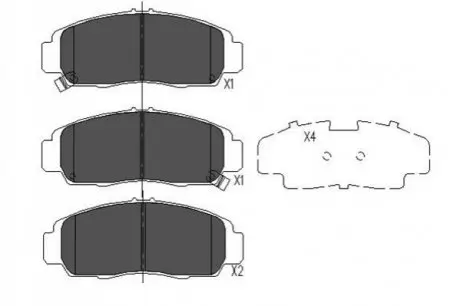 HONDA Гальмівні колодки передн.Civic 06-,FR-V, Legend 05- Stream 01- KAVO PARTS KBP-2052