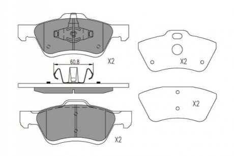 MAZDA Гальмівні колодки передн. TRIBUTE 04-, FORD MAVERICK 01- KAVO PARTS KBP-4564 (фото 1)