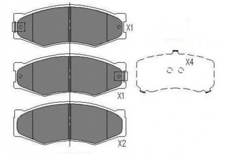 NISSAN Колодки гальмівні передн. Bluebird,Serena,Vanette 84- KAVO PARTS KBP-6524