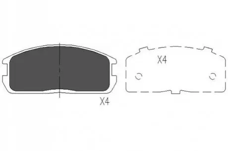MITSUBISHI Гальмівні колодки III,IV,Colt II,III,IV 84-96 KAVO PARTS KBP-5524