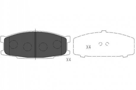 MITSUBISHI К-т гальмівних колодок передніх Canter KAVO PARTS KBP-5527