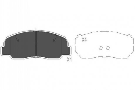 TOYOTA Гальмівні колодки пер. Land Cruiser -96 KAVO PARTS KBP-1504