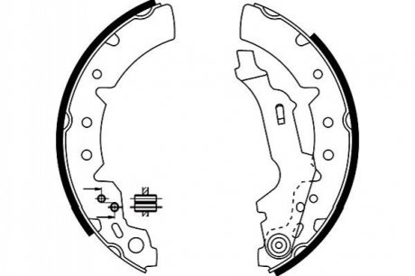 TOYOTA Гальмівні колодки барабанні Carina -97 KAVO PARTS KBS-9931