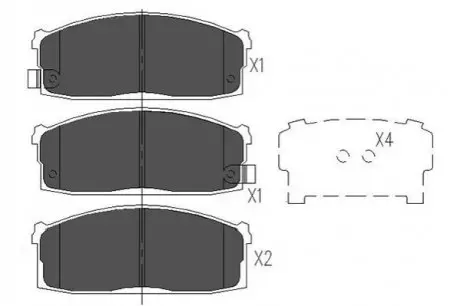 NISSAN Гальмівні колодки передн. Bluebird 80- KAVO PARTS KBP-6525