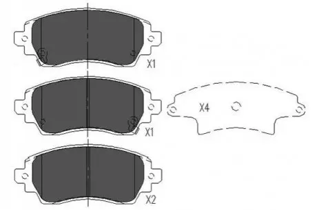 IVECO Колодки гальмівні пер./задн. DAILY 96 KAVO PARTS KBP-9010