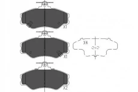 KAVO PARTSH гальмівні колодки перед. HYUNDAI H100 93- KAVO PARTS KBP-3002