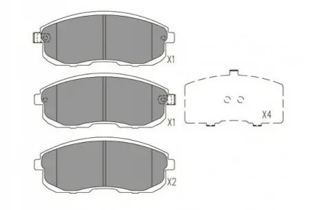 NISSAN Тормозные колодки передн.Maxima QX KAVO PARTS KBP-6596