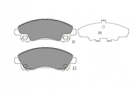 MITSUBISHI Колодки гальмівні Canter 12- KAVO PARTS KBP-5549