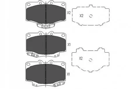 TOYOTA Гальмівні колодки Hilux,4-Runner KAVO PARTS KBP-9048