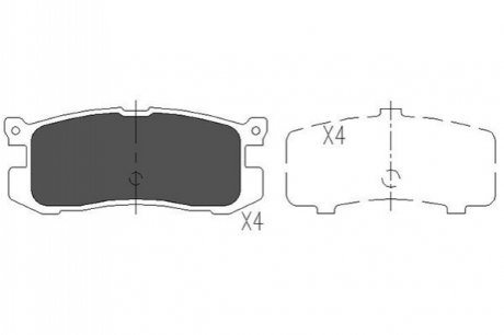 MAZDA гальмівні колодки задн. 626 87- KAVO PARTS KBP-4537