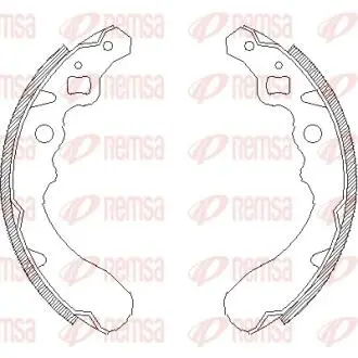 DAIHATSU Колодки гальмівні барабанні CUORE L80 850 85-87 165x26 REMSA 4390.00