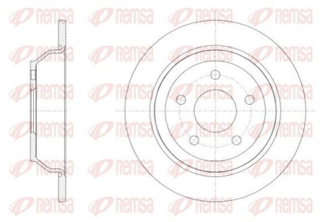 FORD Диск гальмівний задній PUMA (J2K, CF7) 1.0 EcoBoost REMSA 62538.00