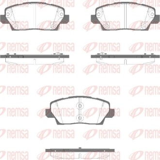 Колодки гальмівні дискові (комплект 4 шт) REMSA 1995.02